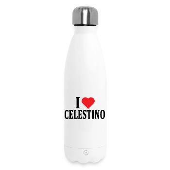 T-shirt I love Celestino t-shirt gift idea - Insulated Water Bottle 500 ml - white - Front