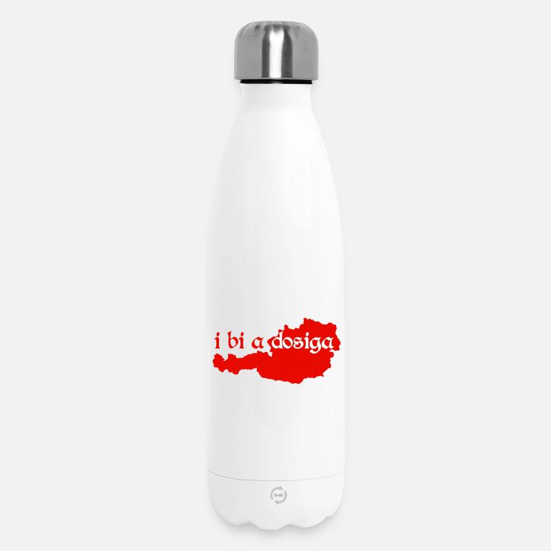i bi a Dosiga - ich bin ein Einheimischer, Dialekt - Thermosflasche 500 ml - Weiß