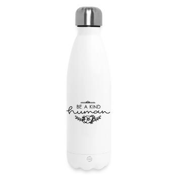 Schlankes Naturmuster in Pastelltönen - Thermosflasche 500 ml - Weiß - Vorne