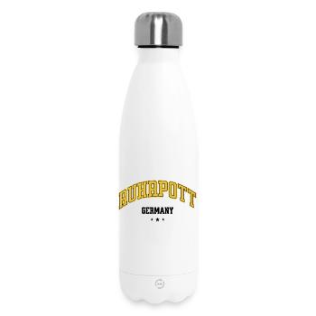 Ruhrpott Germany Lettering Ruhrgebiet Heimat - Insulated Water Bottle 500 ml - white - Front