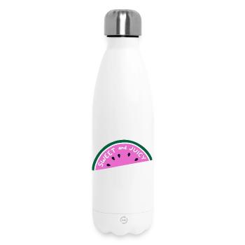 Sweet and Juicy Watermelon Shirt Cute Summer Fruit - Insulated Water Bottle 500 ml - white - Front