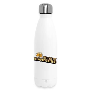 Die Lage ist Besäufniserregend - Thermosflasche 500 ml - Weiß - Vorne