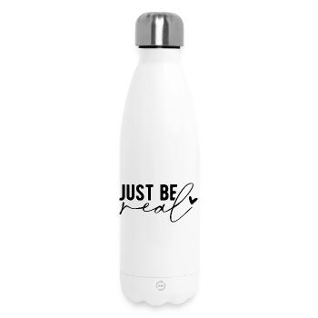 Just Be Real – Authenticité et confiance en soi - Bouteille isotherme 500 ml - blanc - Devant