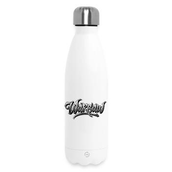 Warschau Graffiti Kunst Design - Thermosflasche 500 ml - Weiß - Vorne