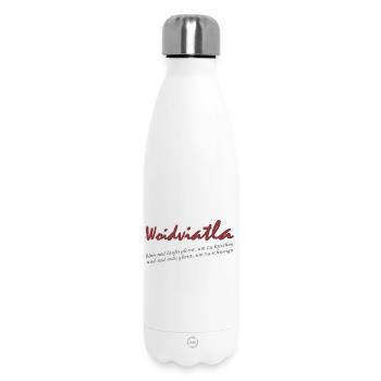 Woidviatla Script Logo - Insulated Water Bottle 500 ml - white - Front