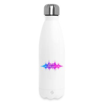 Verloren in Musik Neonwelle - Thermosflasche 500 ml - Weiß - Vorne