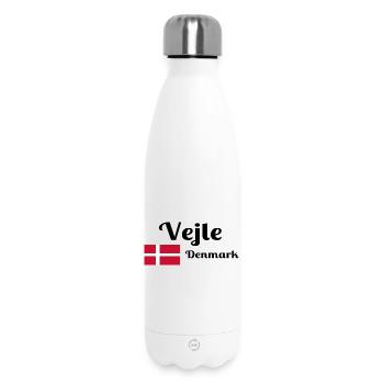 Vejle Danemark - Imprimés élégants - Bouteille isotherme 500 ml - blanc - Devant