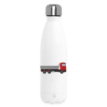 Camion de livraison de marchandises - Bouteille isotherme 500 ml - blanc - Devant