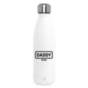 DADDY 2026 Stolzer werdender Vater - Thermosflasche 500 ml - Weiß - Vorne
