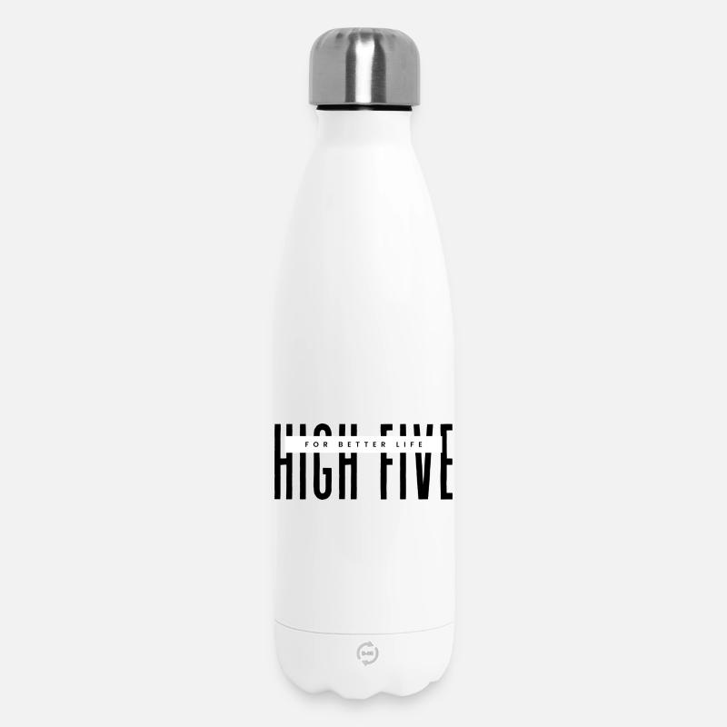 High Five for better life - Thermosflasche 500 ml - Weiß