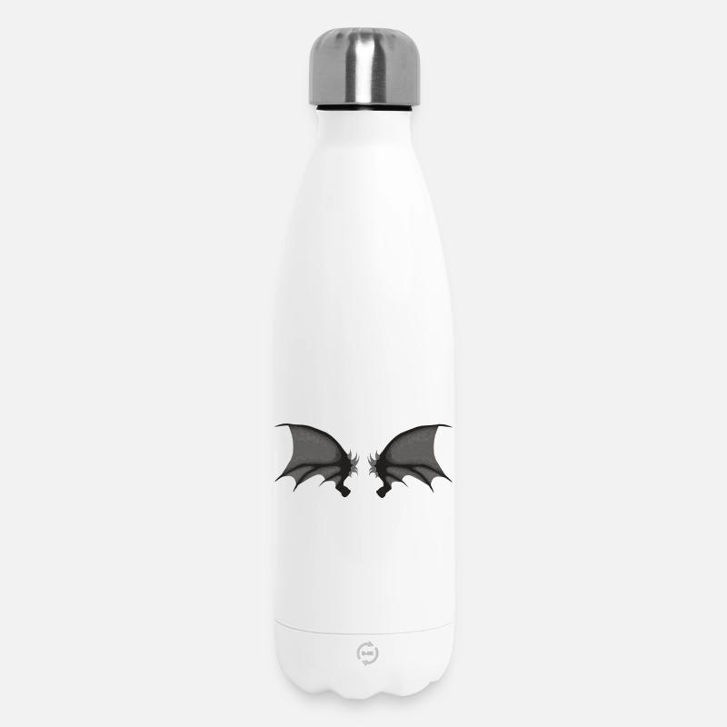 Dämonenflügel, halloween outfits, goth - Thermosflasche 500 ml - Weiß