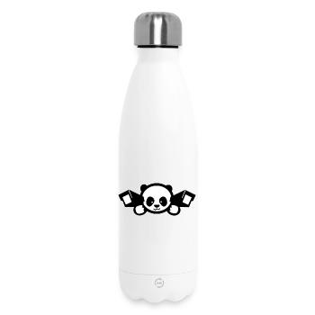 Cute Surveillance Panda – China Satire - Insulated Water Bottle 500 ml - white - Front
