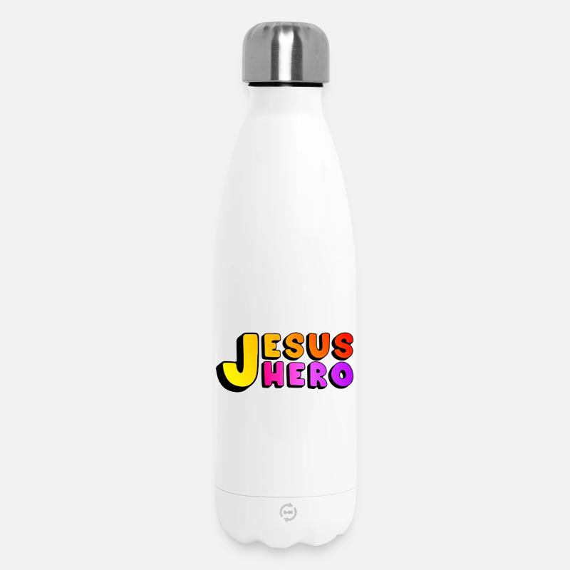 Jesus Hero - Bouteille isotherme 500 ml - blanc