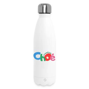 choe creative texte - Bouteille isotherme 500 ml - blanc - Devant