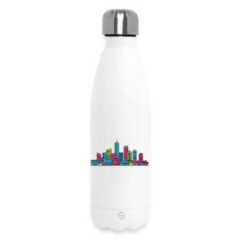 Rotterdam City Skyline Erasmus Bridge Kunst - Thermosflasche 500 ml - Weiß - Vorne