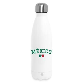 Mexico Flag Design Green - Insulated Water Bottle 500 ml - white - Front