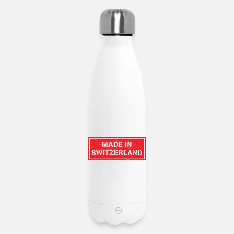 Hergestellt in der Schweiz - Thermosflasche 500 ml - Weiß