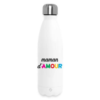Maman d'Amour - Mother's Day - Insulated Water Bottle 500 ml - white - Front