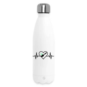 Herz Gärtnerei – Love of Nature - Insulated Water Bottle 500 ml - white - Front