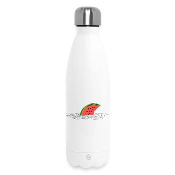 Melon Fin – Cute Shark on the Way - Insulated Water Bottle 500 ml - white - Front