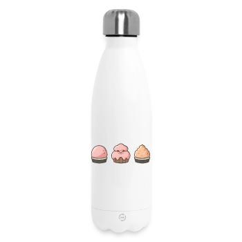 Cupcaake – Kawaii Cupcake Design for Candy-L - Insulated Water Bottle 500 ml - white - Front