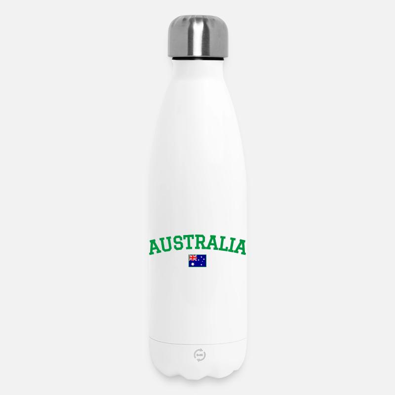 Australien Flagge Design Grün - Thermosflasche 500 ml - Weiß