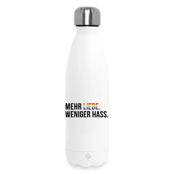 6. Peace Spruch Shirt für Human Rights Fans - Thermosflasche 500 ml - Weiß - Vorne