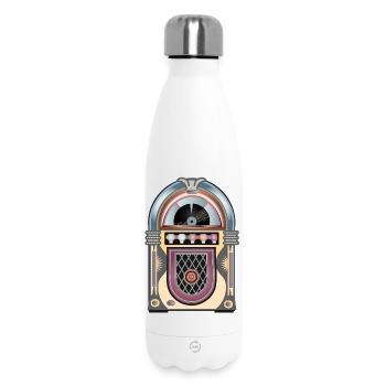 Jukebox au look rétro dans des couleurs vintage - Bouteille isotherme 500 ml - blanc - Devant