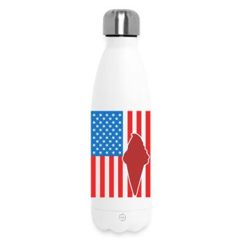 Eiscreme US Flagge - Thermosflasche 500 ml - Weiß - Vorne