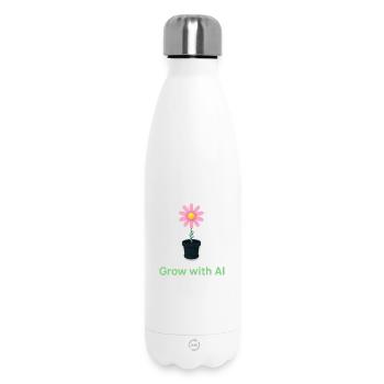 AI Flower in Pot - Insulated Water Bottle 500 ml - white - Front