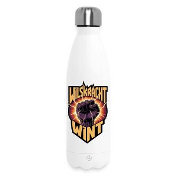 Willpower wins - Insulated Water Bottle 500 ml - white - Front