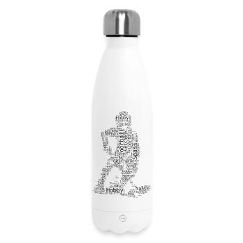Clear floorball message - Insulated Water Bottle 500 ml - white - Front