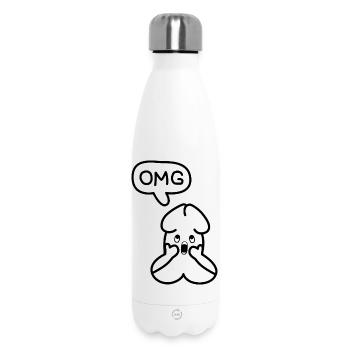 lustiges Junior OMG Emoticon - Thermosflasche 500 ml - Weiß - Vorne