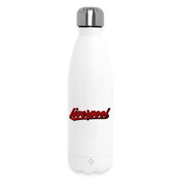 Lettrage rétro de football rouge - Bouteille isotherme 500 ml - blanc - Devant