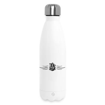 Drachenboot Wikinger Wikingerschiff - Thermosflasche 500 ml - Weiß - Vorne