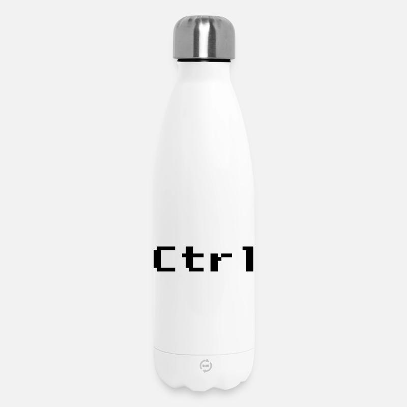 Lebendiges, farbenfrohes, abstraktes Design - Thermosflasche 500 ml - Weiß