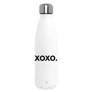 XOXO – Minimalist Bold Font Design - Insulated Water Bottle 500 ml - white - Front