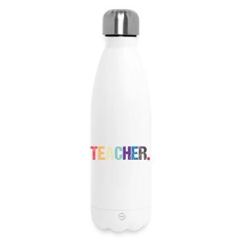 Colorful TEACHER design - Insulated Water Bottle 500 ml - white - Front