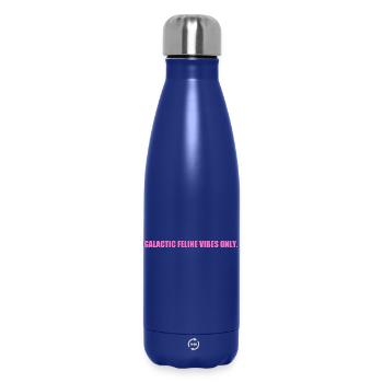 Galaktische Katzen-Vibes - Thermosflasche 500 ml - Dunkelblau  - Vorne