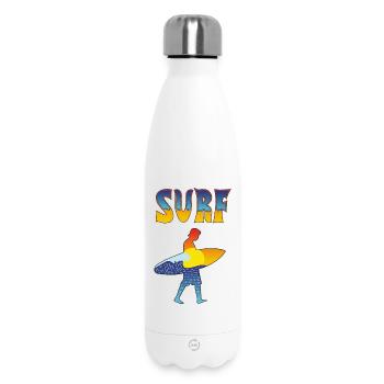 Surfen - Thermosflasche 500 ml - Weiß - Vorne