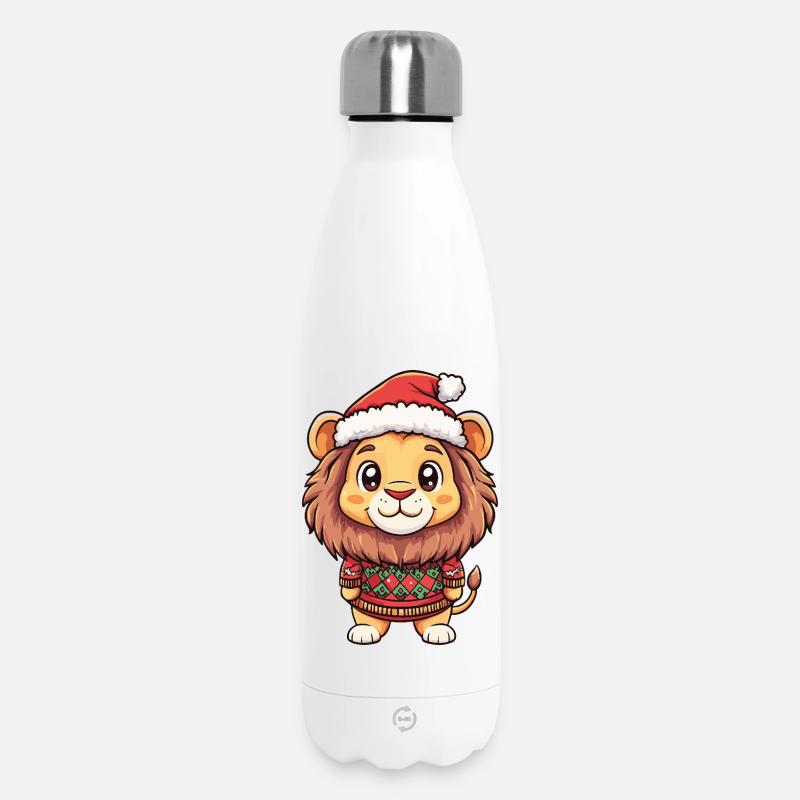 Noël Lion - Bouteille isotherme 500 ml - blanc
