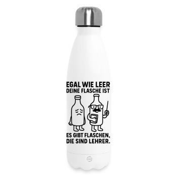Blague sur le professeur vide de bouteille - Bouteille isotherme 500 ml - blanc - Devant