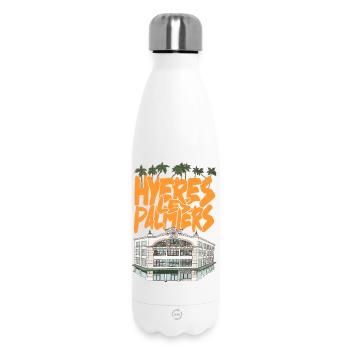 Hyeres Palmiers Graffiti - Thermosflasche 500 ml - Weiß - Vorne