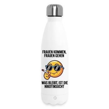 Women come, women go - alcohol addiction - Insulated Water Bottle 500 ml - white - Front