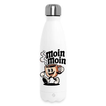 Funny coffee pot - Insulated Water Bottle 500 ml - white - Front