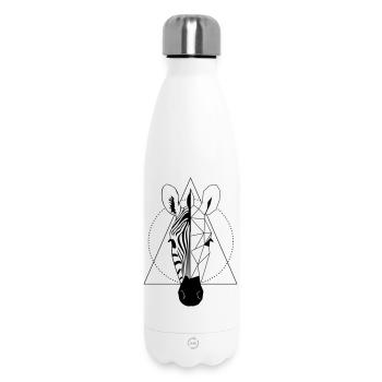 Zèbre - Bouteille isotherme 500 ml - blanc - Devant