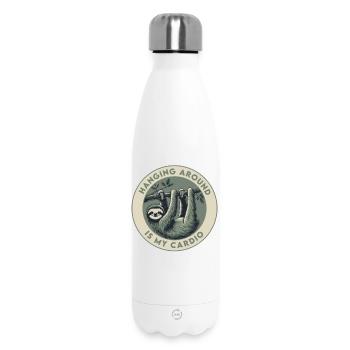 Hanging Around Is My Cardio - Insulated Water Bottle 500 ml - white - Front