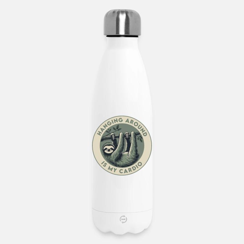 Traîner, c’est mon cardio - Bouteille isotherme 500 ml - blanc