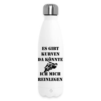 Curves Lay Motorcycle - Insulated Water Bottle 500 ml - white - Front