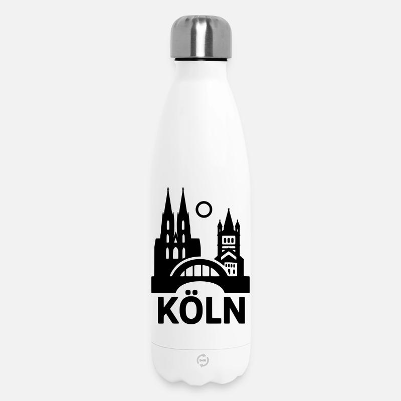Köln Silhouette - Thermosflasche 500 ml - Weiß